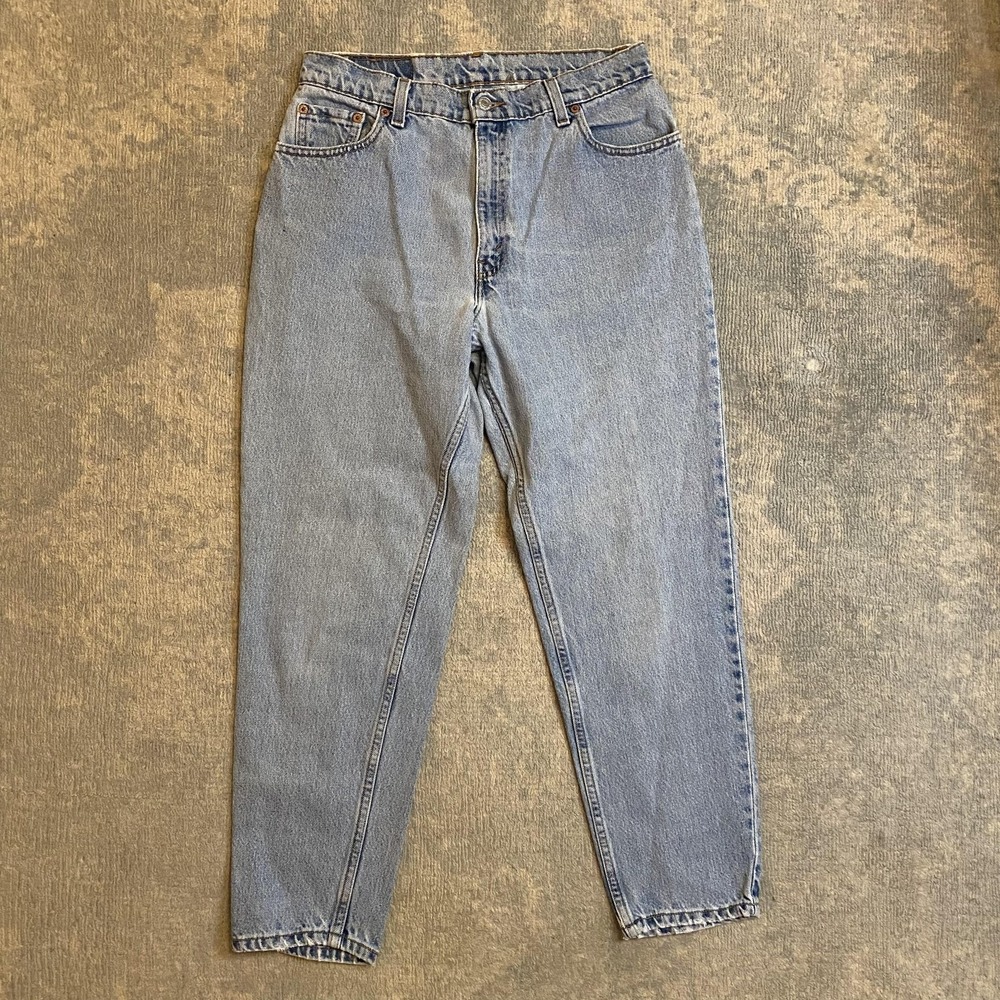 Vintage Levis 550 Jeans Womens 12 Petite Blue High Rise Relaxed Tapered USA 90's